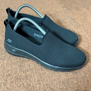 Skechers GOwalk Joy Black Stretch Fit Slip On Sneakers 124187 Womens 9.5